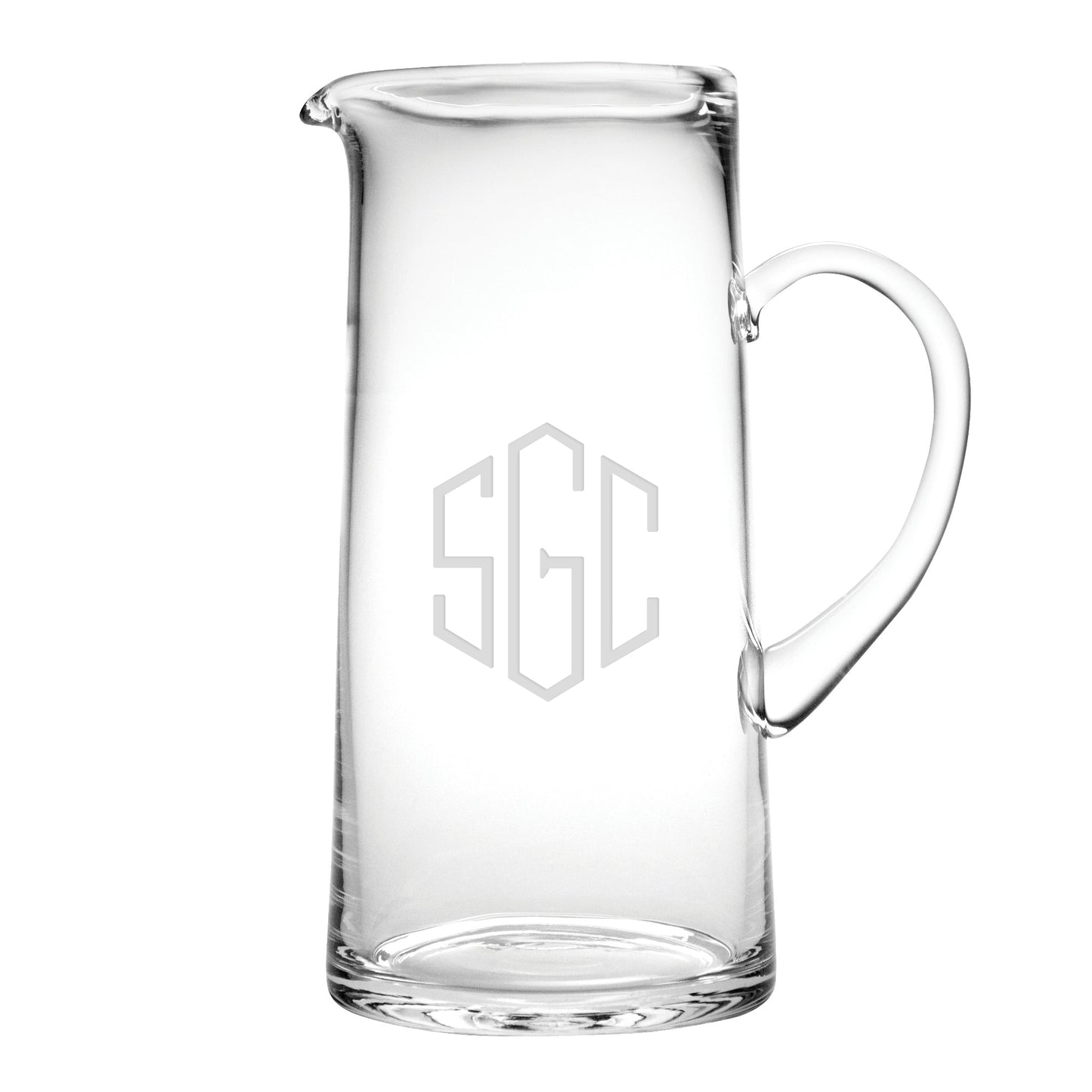 Monogram Glass Pitcher