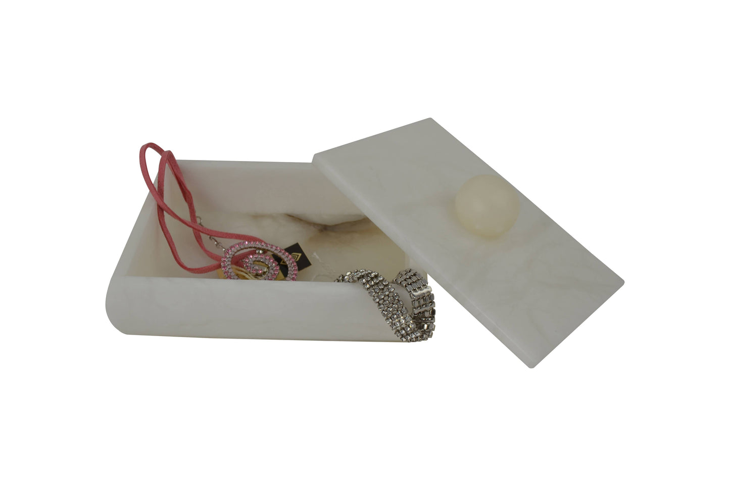 Alabaster Stone Jewelry Box