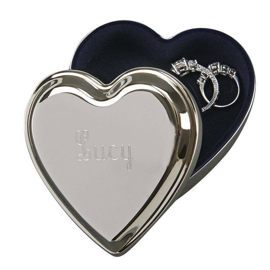 Polished Heart Shaped Jewelry Box
