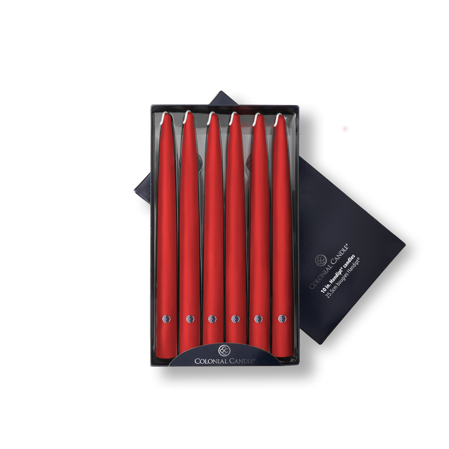 Colonial Candle Handipt Taper-Unscented-10in-Red