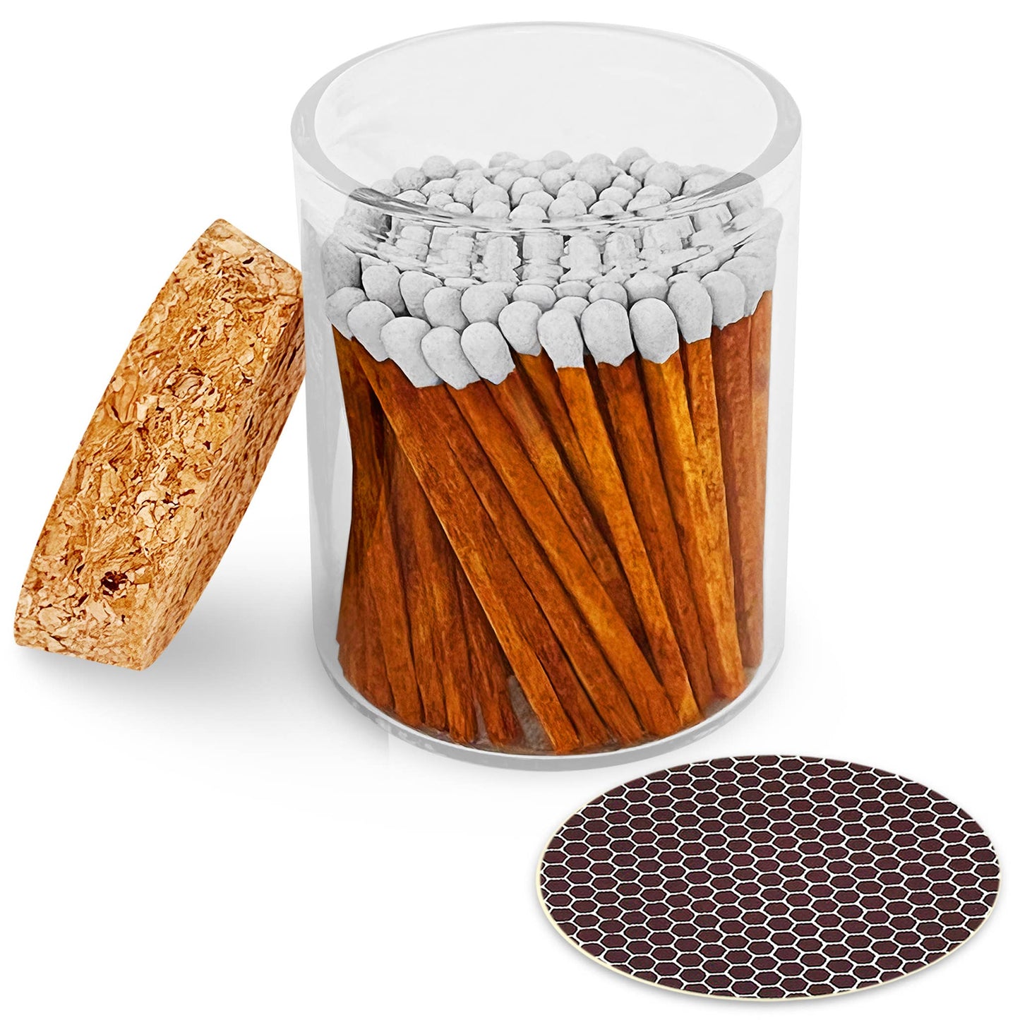 2" Matches in Cork Top Jar - Colors of Your Choice: Rainbow
