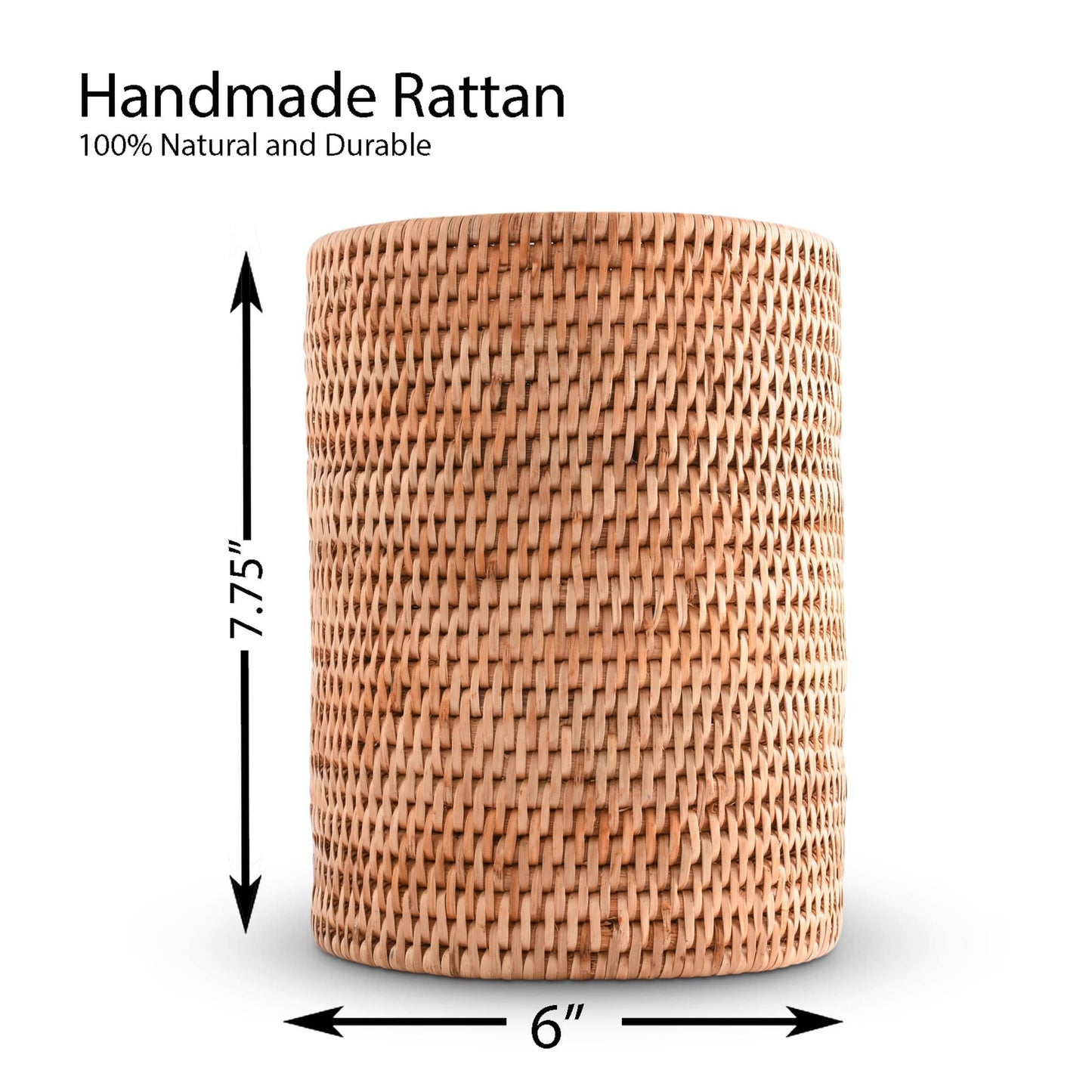 Hand Woven Wicker Rattan Utensils Holder