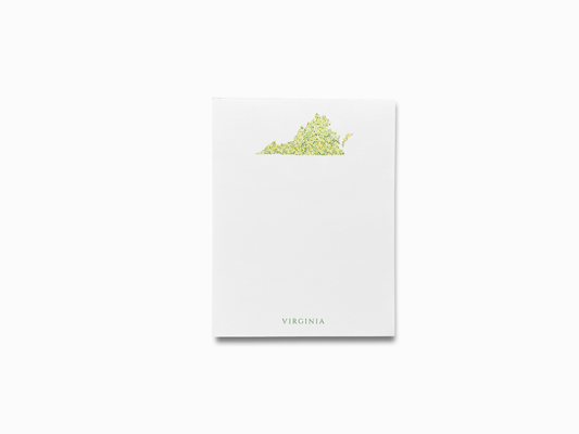 State of Virginia Notepad Green