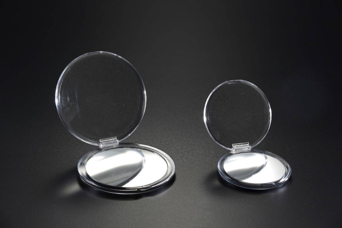 Small Round Compact 3" Mirror W/3X Magnifier