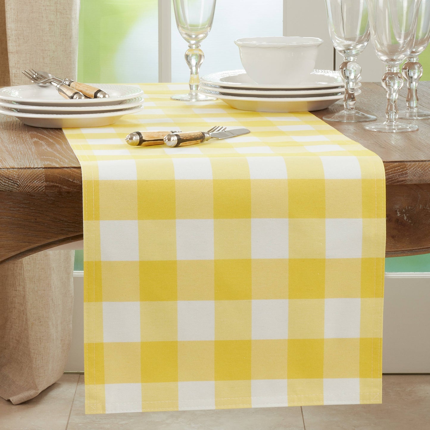 Buffalo Plaid Runner: Green / 16"x108"