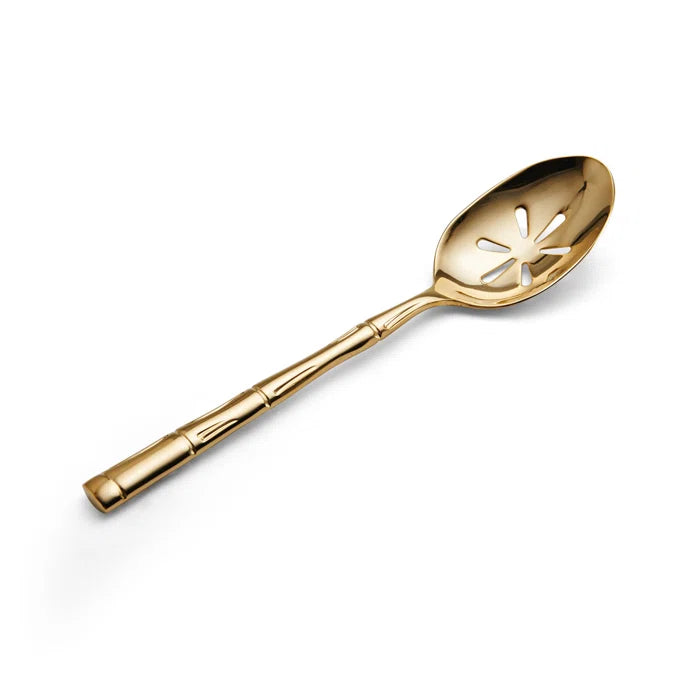 Gold Bamboo Pierced Spoon