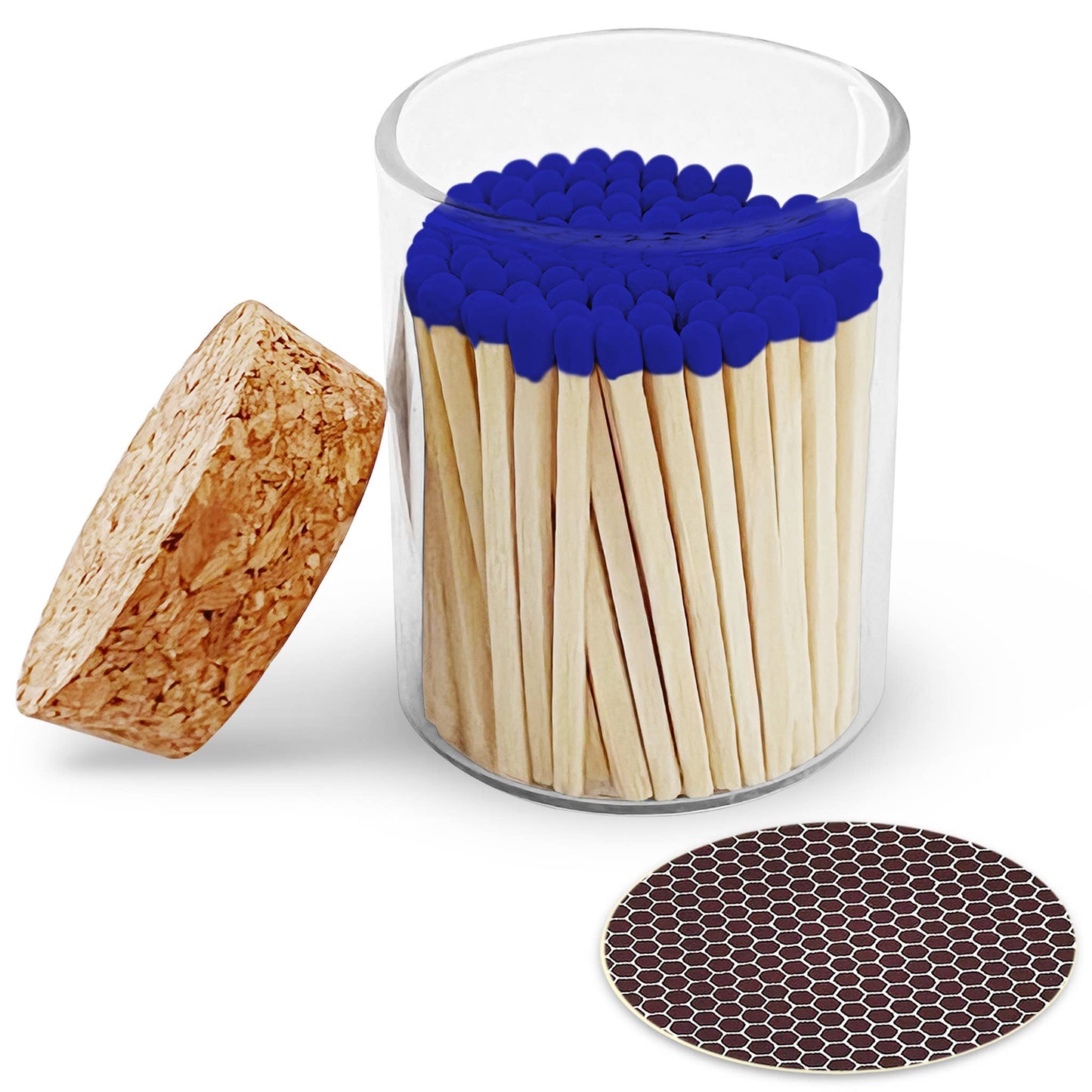 2" Matches in Cork Top Jar - Colors of Your Choice: Rainbow