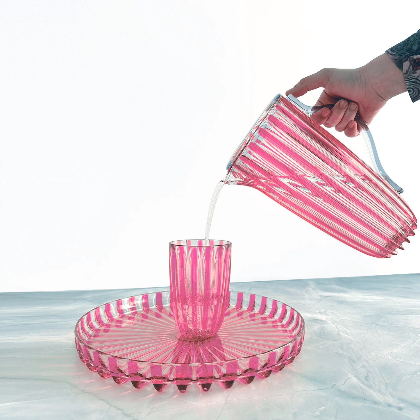 Magenta and White Acrylic Tumblers, 16oz