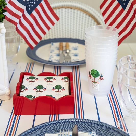 Patriotic Topiary Shatterproof Cups