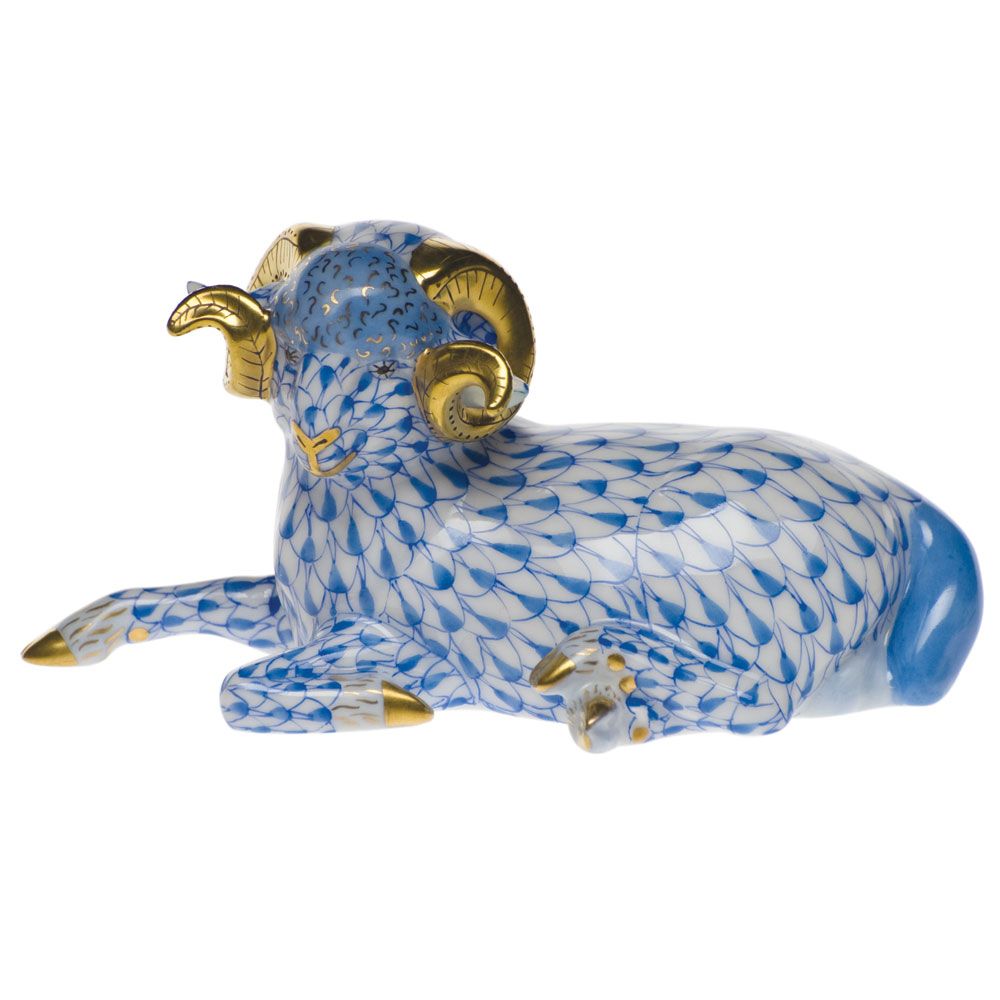 Herend Ram Blue