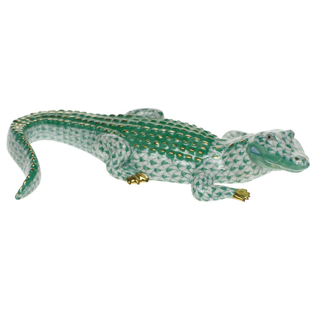 Herend Green Alligator