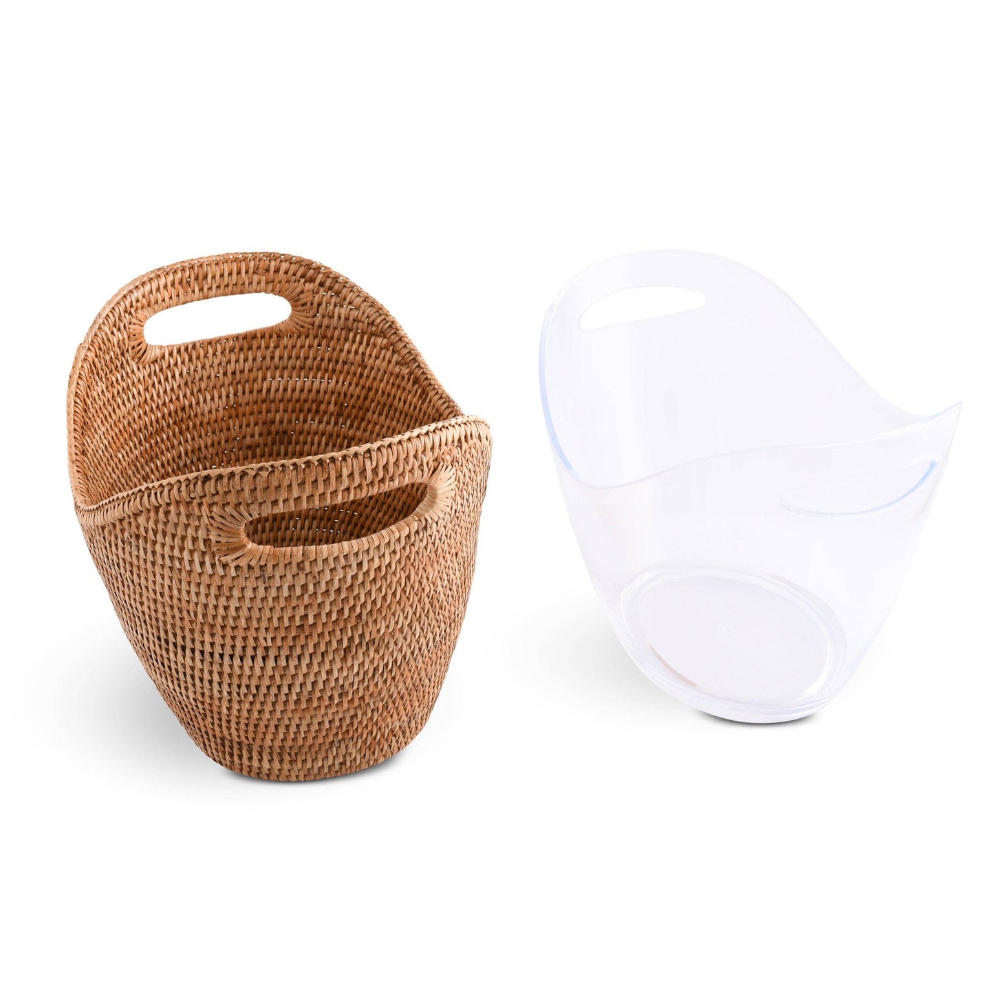 Beverage Bucket Rattan Champagne / Ice Tub
