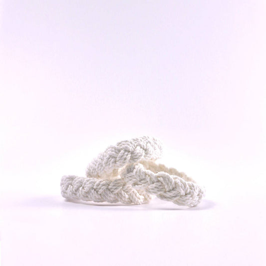 White Sailor Knot Rope Bracelet: Medium