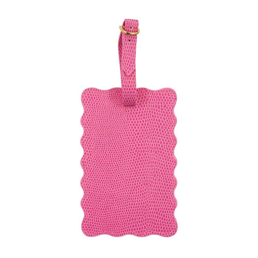 Lizard Scallop Luggage Tag: Pink