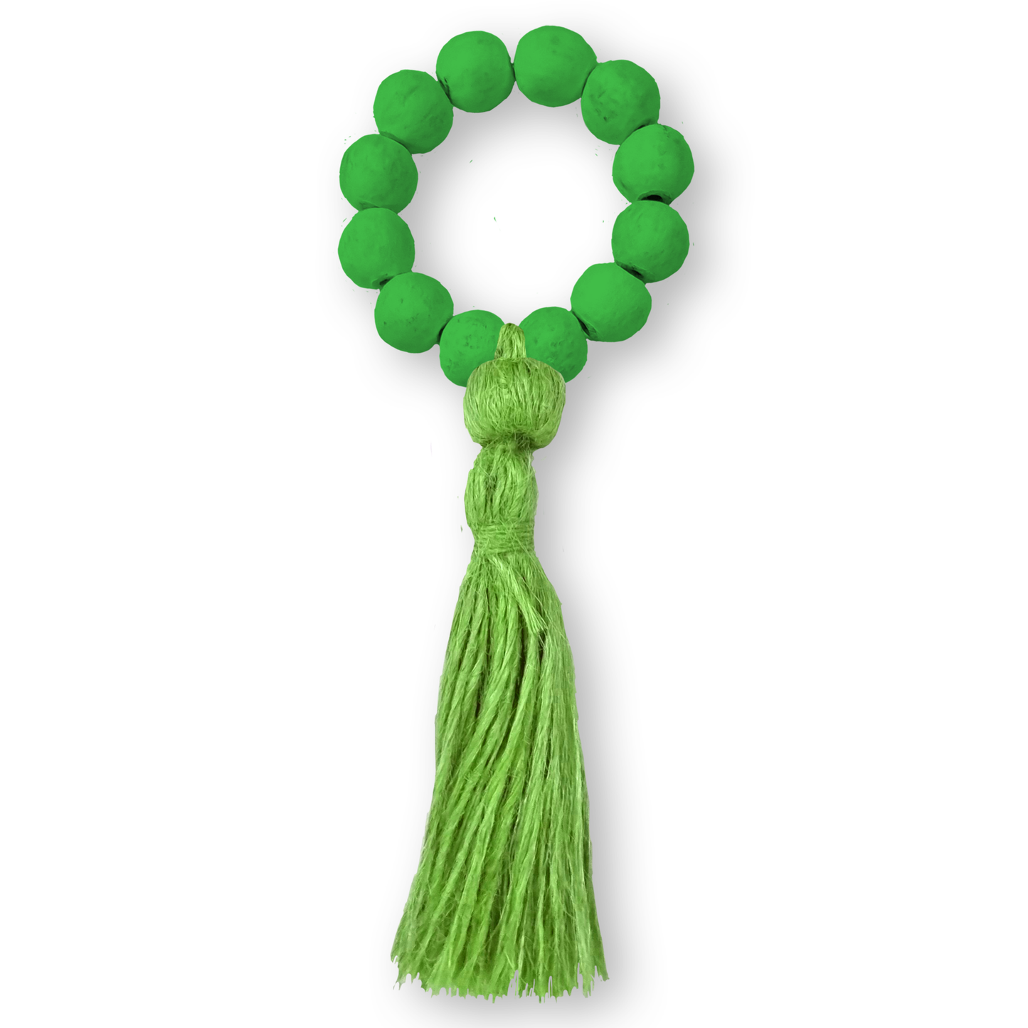 Citrus Green Terracotta Bead with Jute Napkin Ring