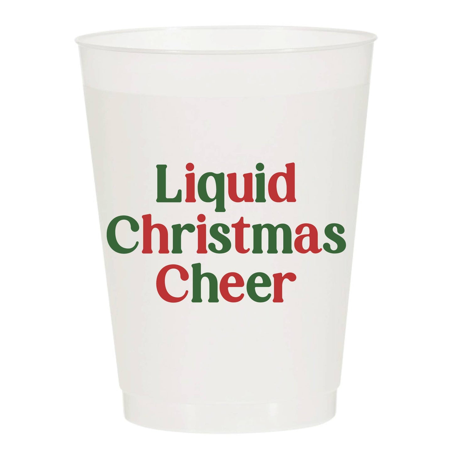 Liquid Christmas Cheer Multi Frosted Cups - Christmas: Pack of 10