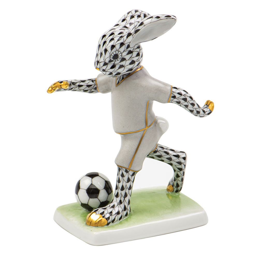 Herend Soccer Bunny Black