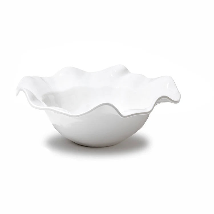 Havana Large Melamine White Bowl
