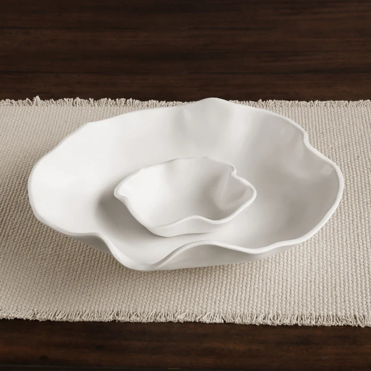 Melamine Nube Bowl with Dip White