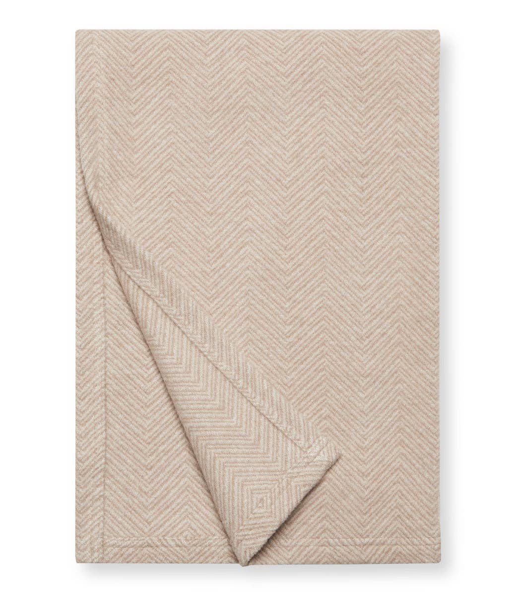 Bayside Herringbone Shawl - Wheat