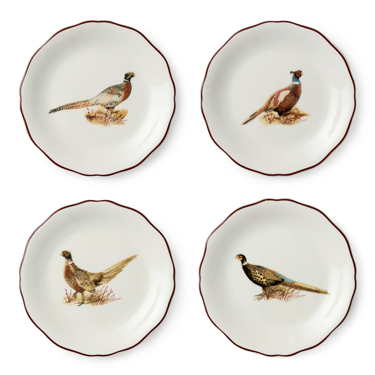 Pheasant Grove Canape Plate Set of 4