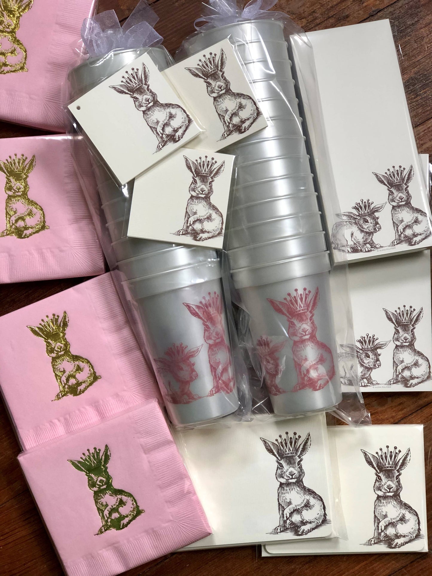 Royal Bunnies 16oz Pearlized Cups