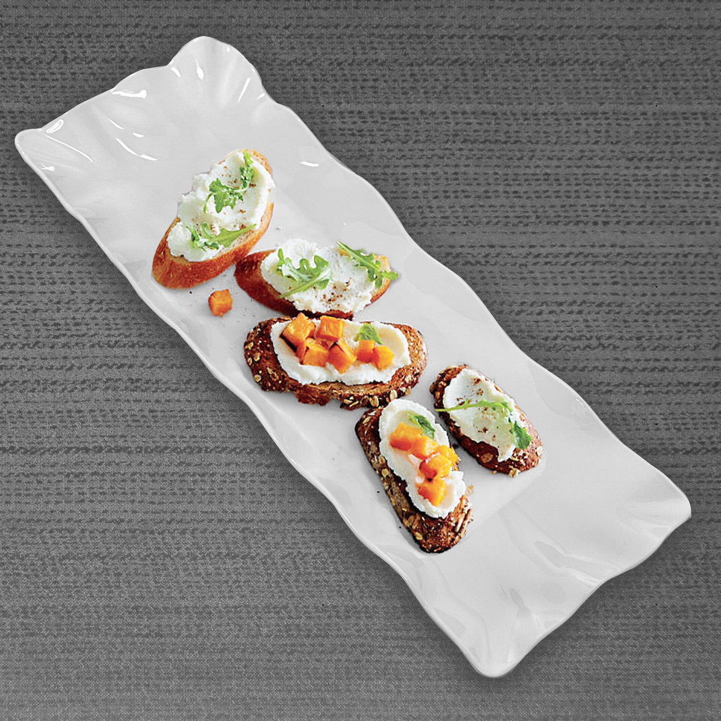 White Melamine Rectangle Tray