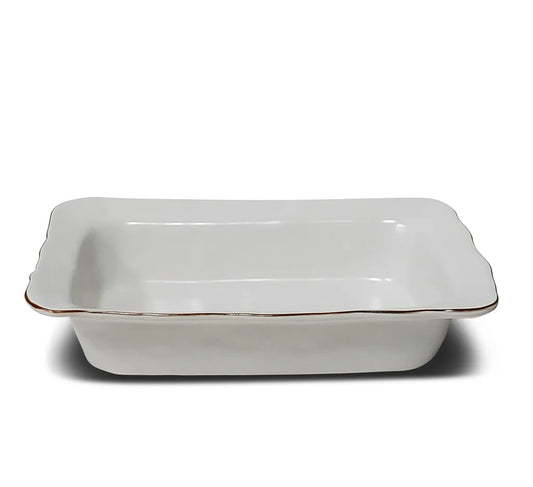 Cataria Medium Rectangular Baker Matte White
