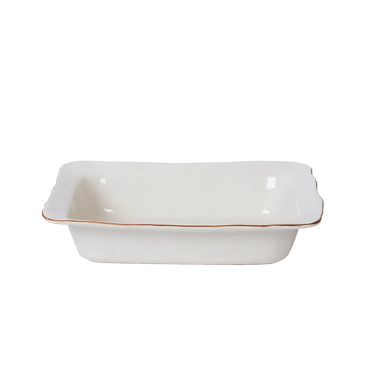 Cataria Medium Rectangular Baker White