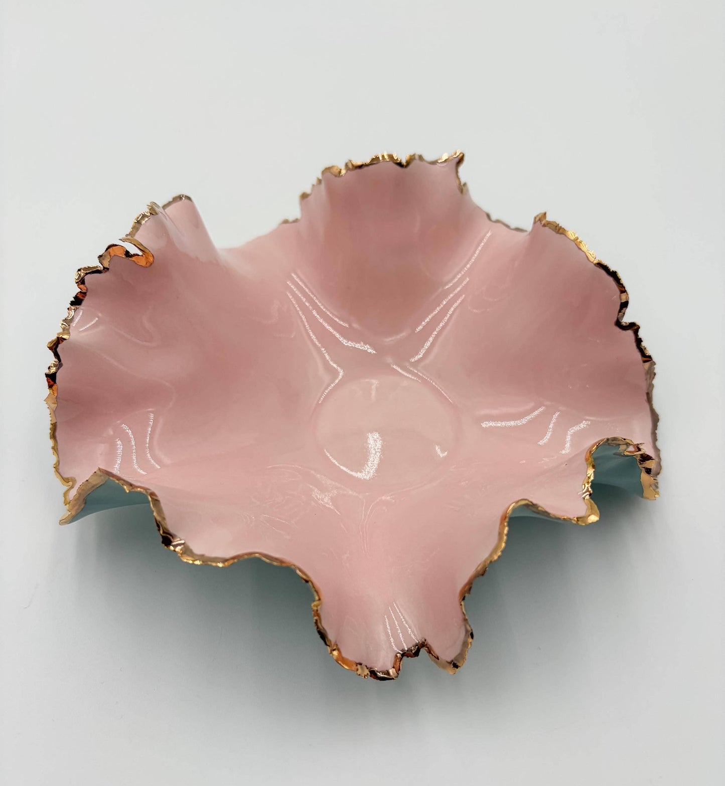 Gold Rim Blossom Bowl