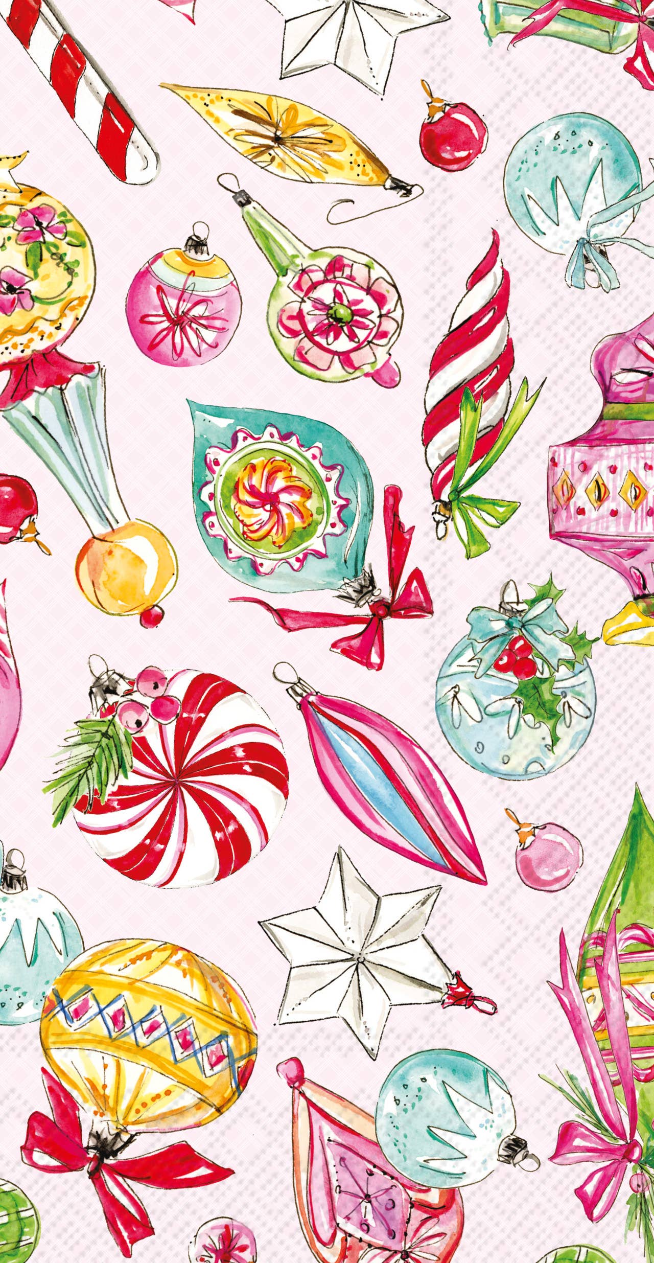 Paper Guest Towels 20ct Vintage Ornaments Christmas