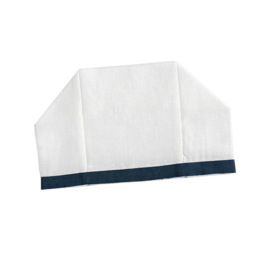 Double Happiness Linen Tissue Box Cover: Navy