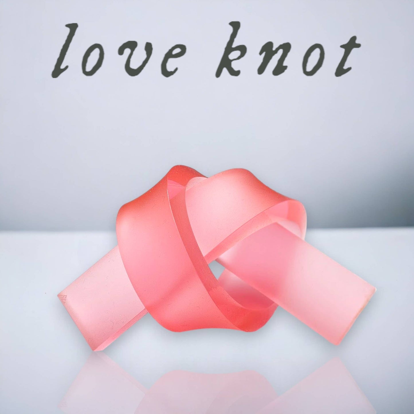 Acrylic Love Knot Frosted Pink