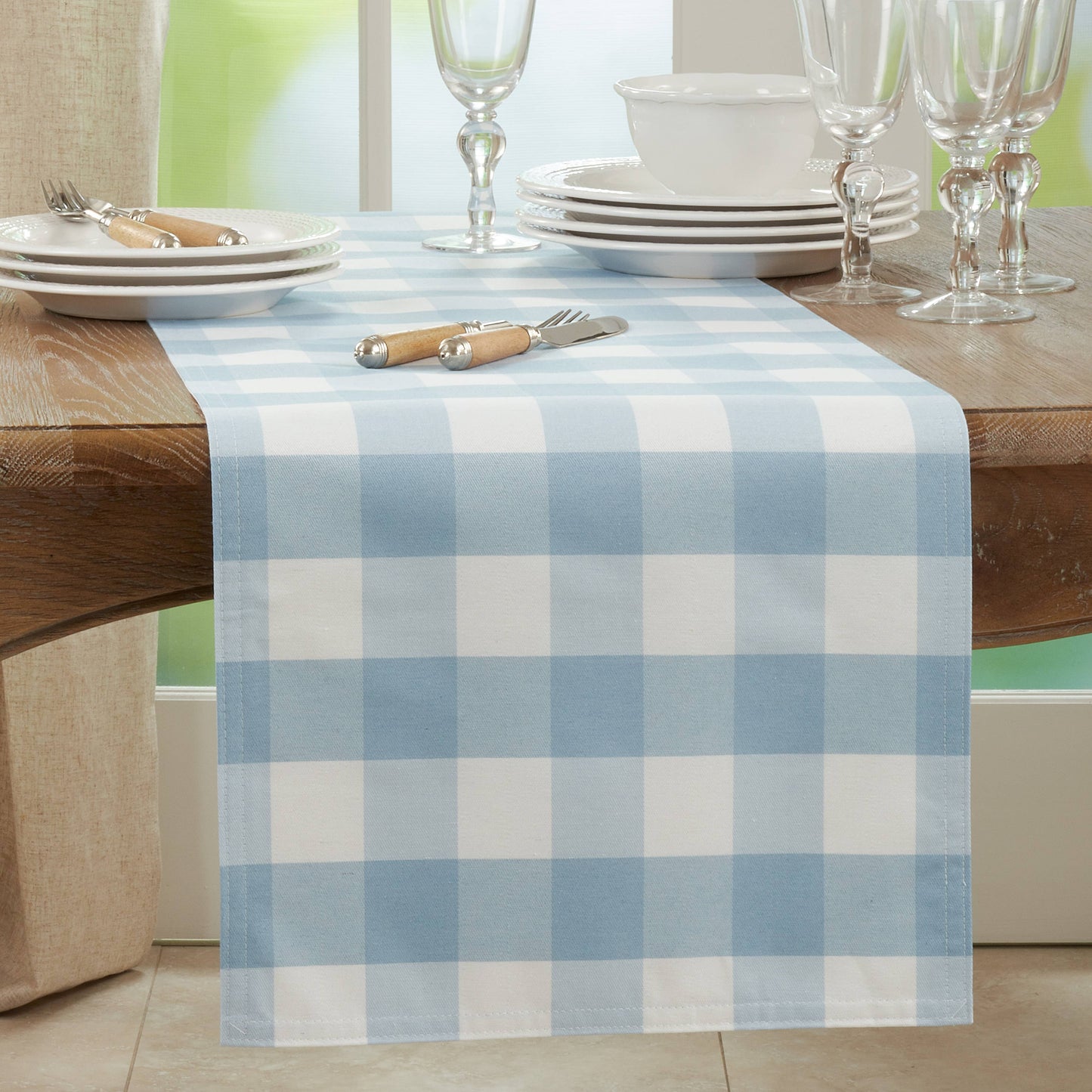 Buffalo Plaid Runner: Green / 16"x108"