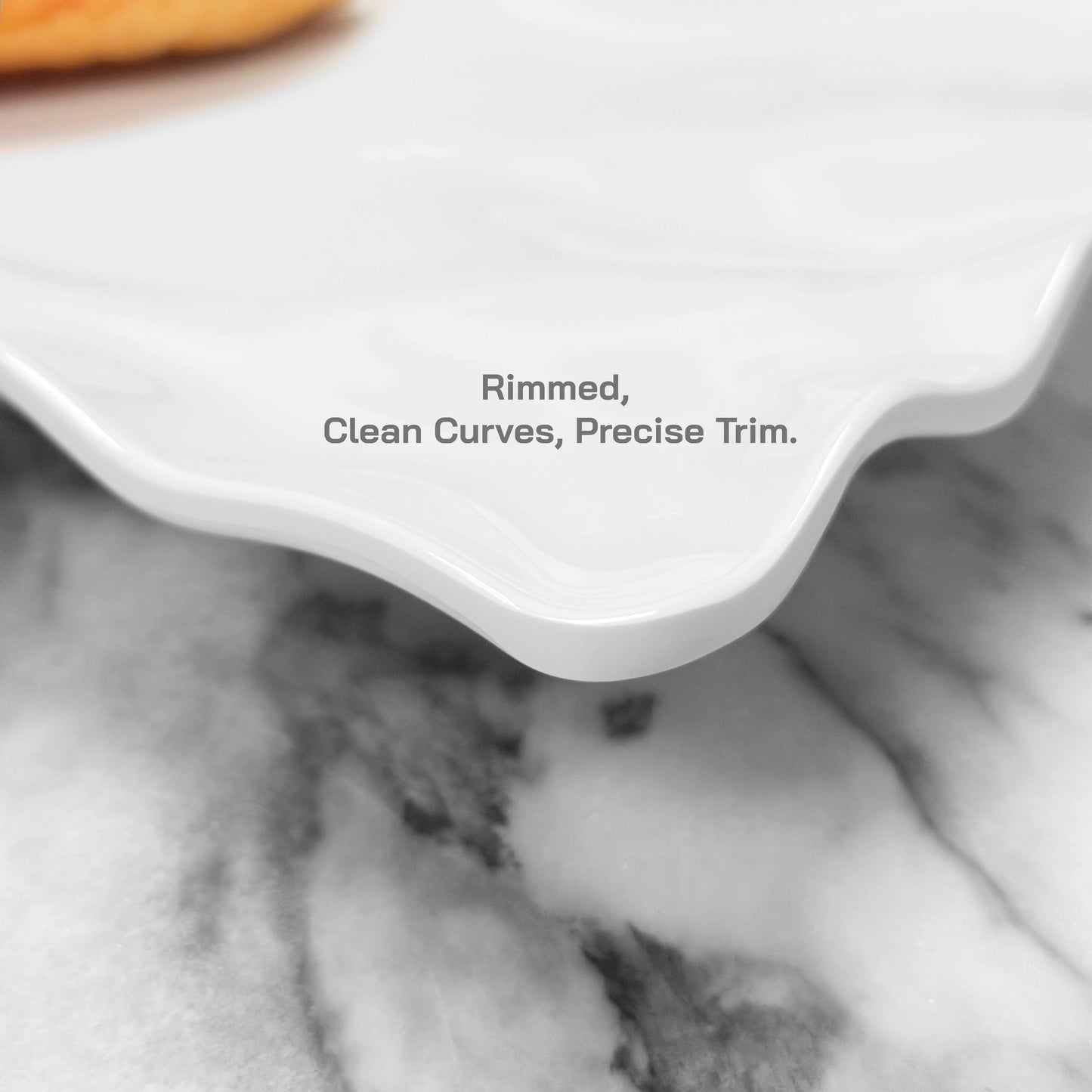 White Melamine Rectangle Tray