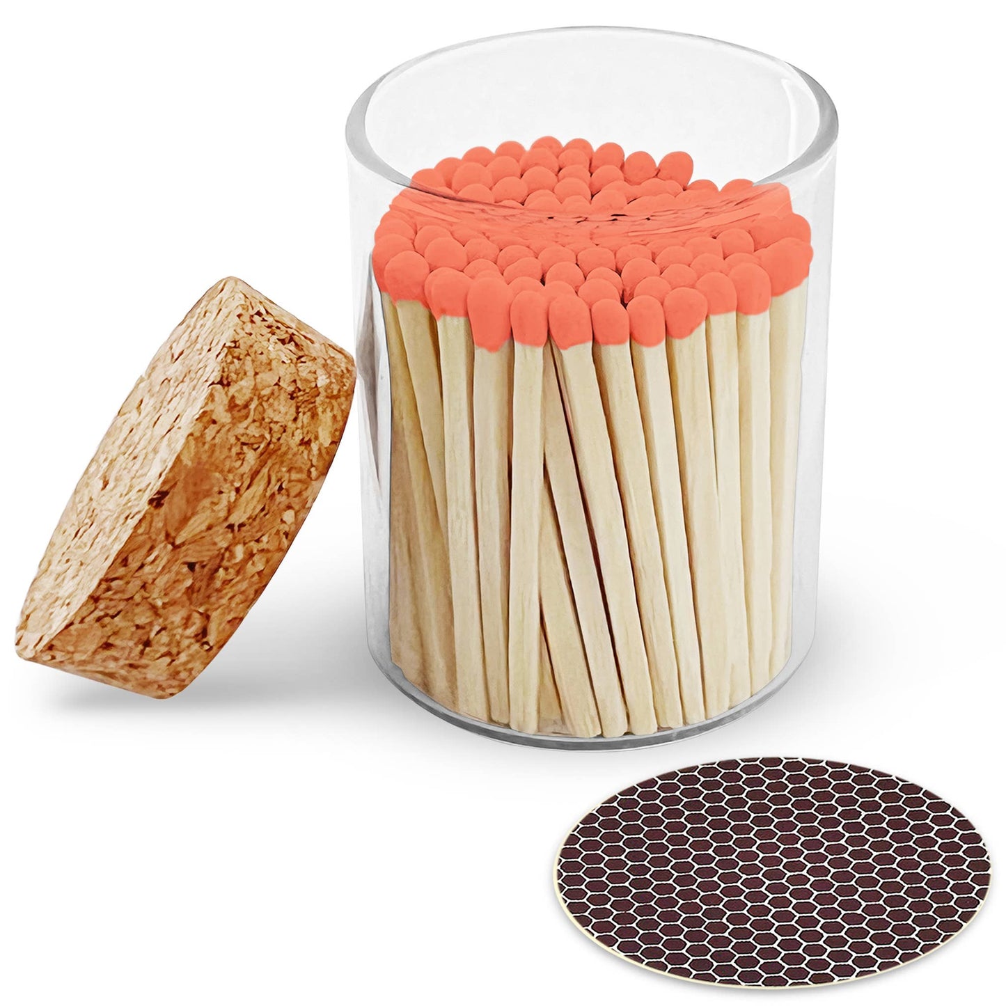 2" Matches in Cork Top Jar - Colors of Your Choice: Rainbow