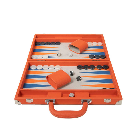 Ellen Backgammon Set: Orange