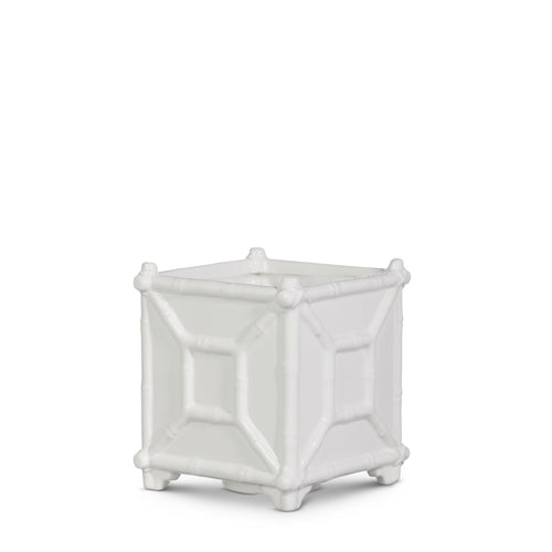 White Bamboo Planter