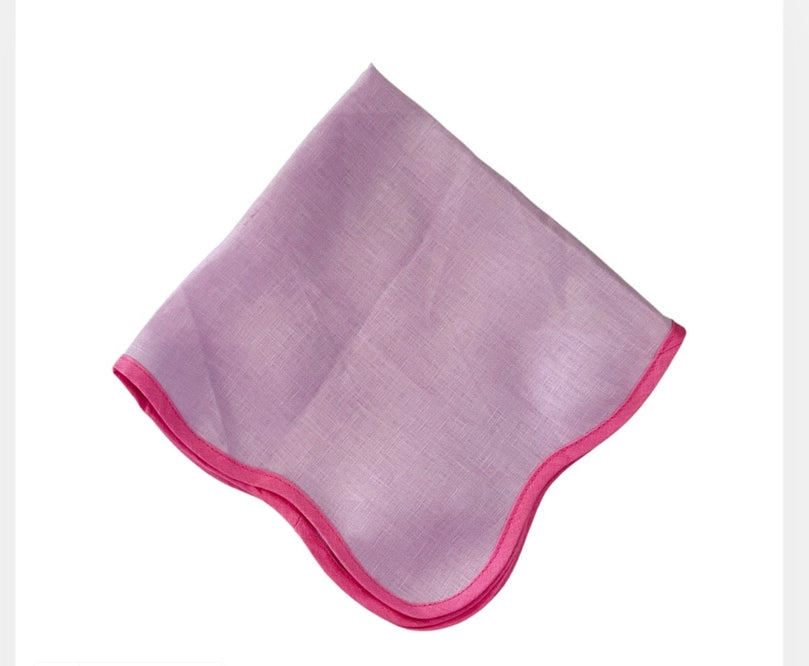 Set of 4 Wave Napkins Lavender Pink SALE