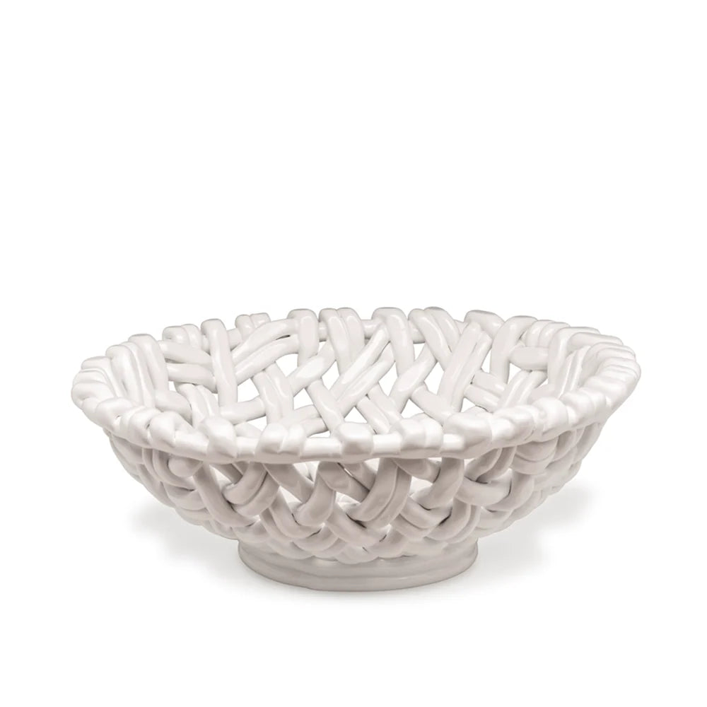 Skyros Round Basket White