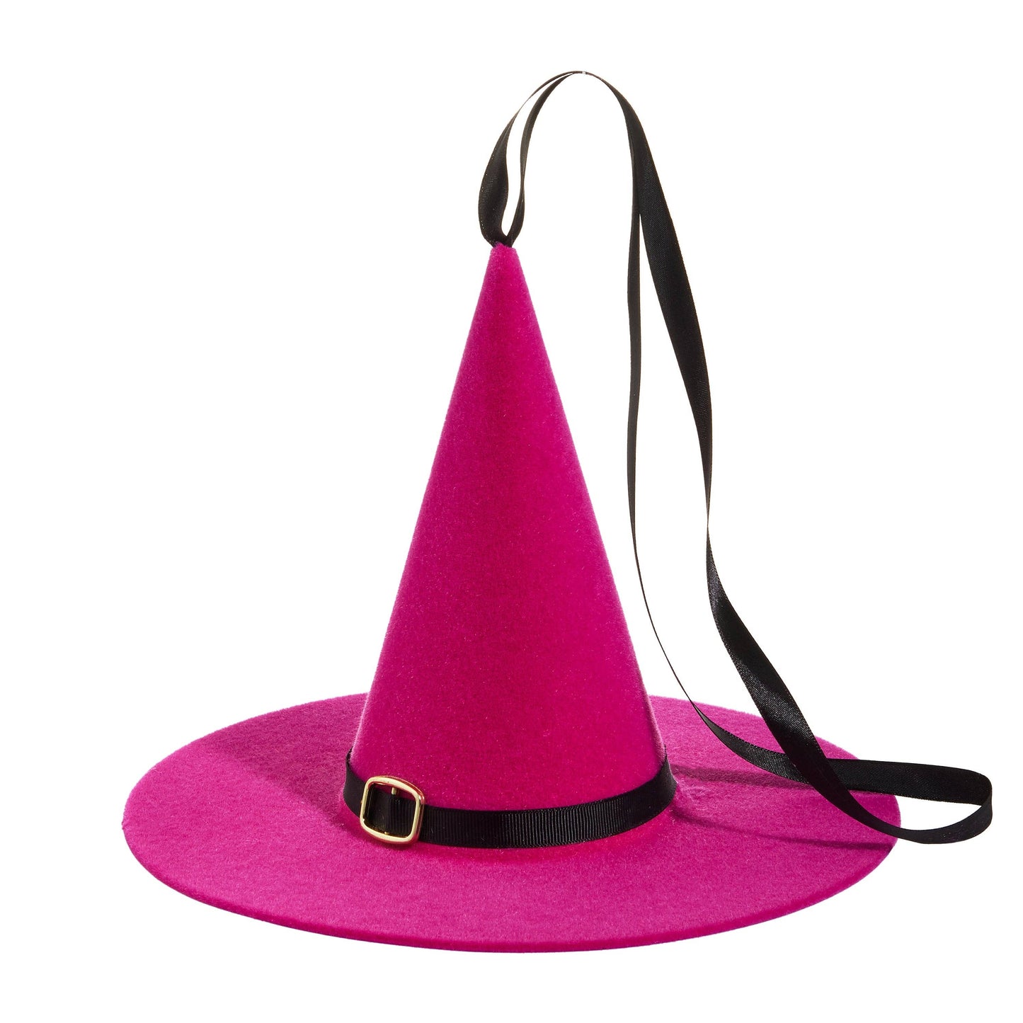 10" Pink Flocked Witch Hat