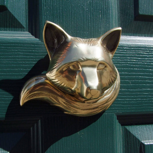 Fox Door Knocker: Brass / 3.75H x 4.5W