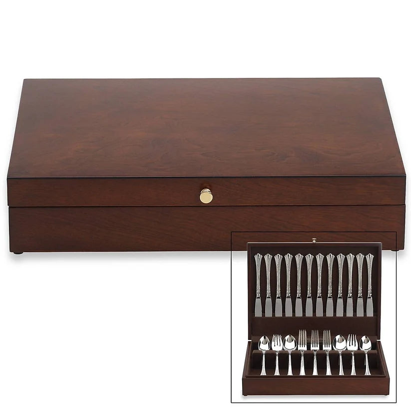 Mahogany Brown Flatware Chest