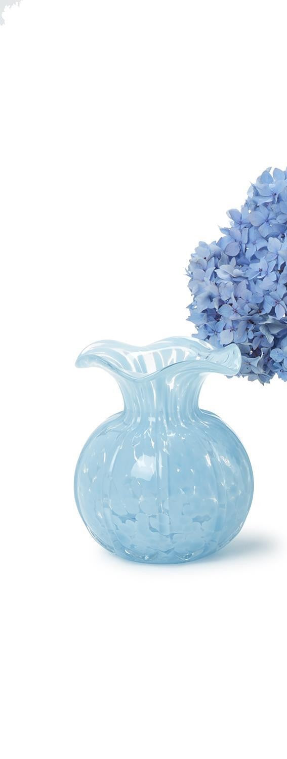 Blue Ruffled Vase