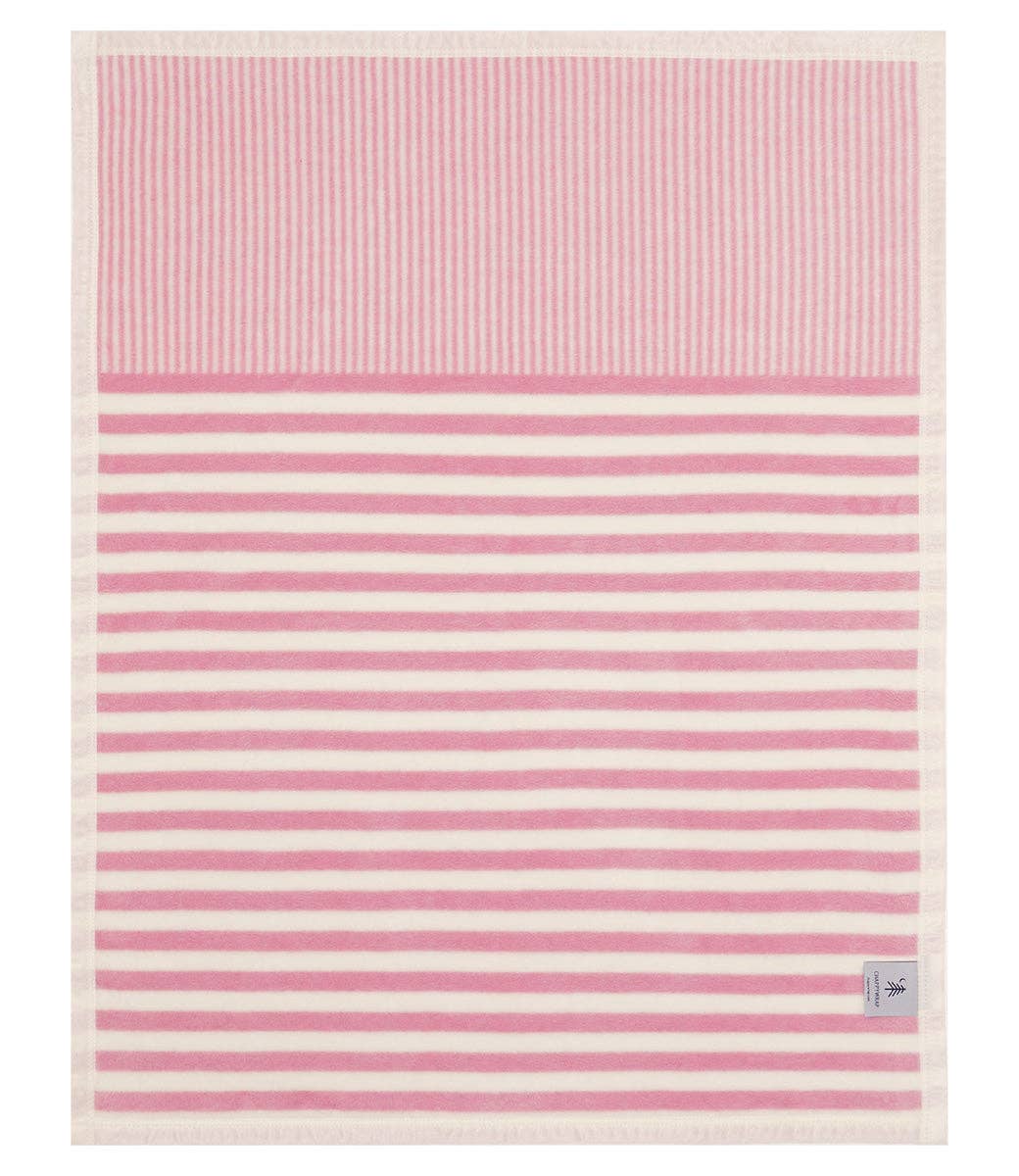 Pink Stripe Mini Blanket