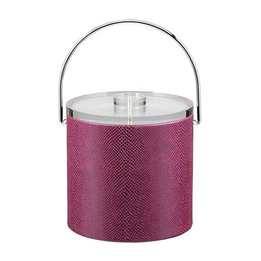 SALE Exotic Pink Ice Bucket with Lucite Lid