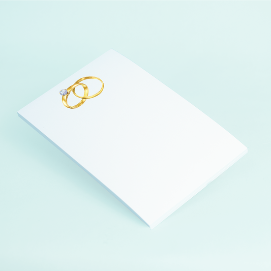 Notepad Wedding Rings