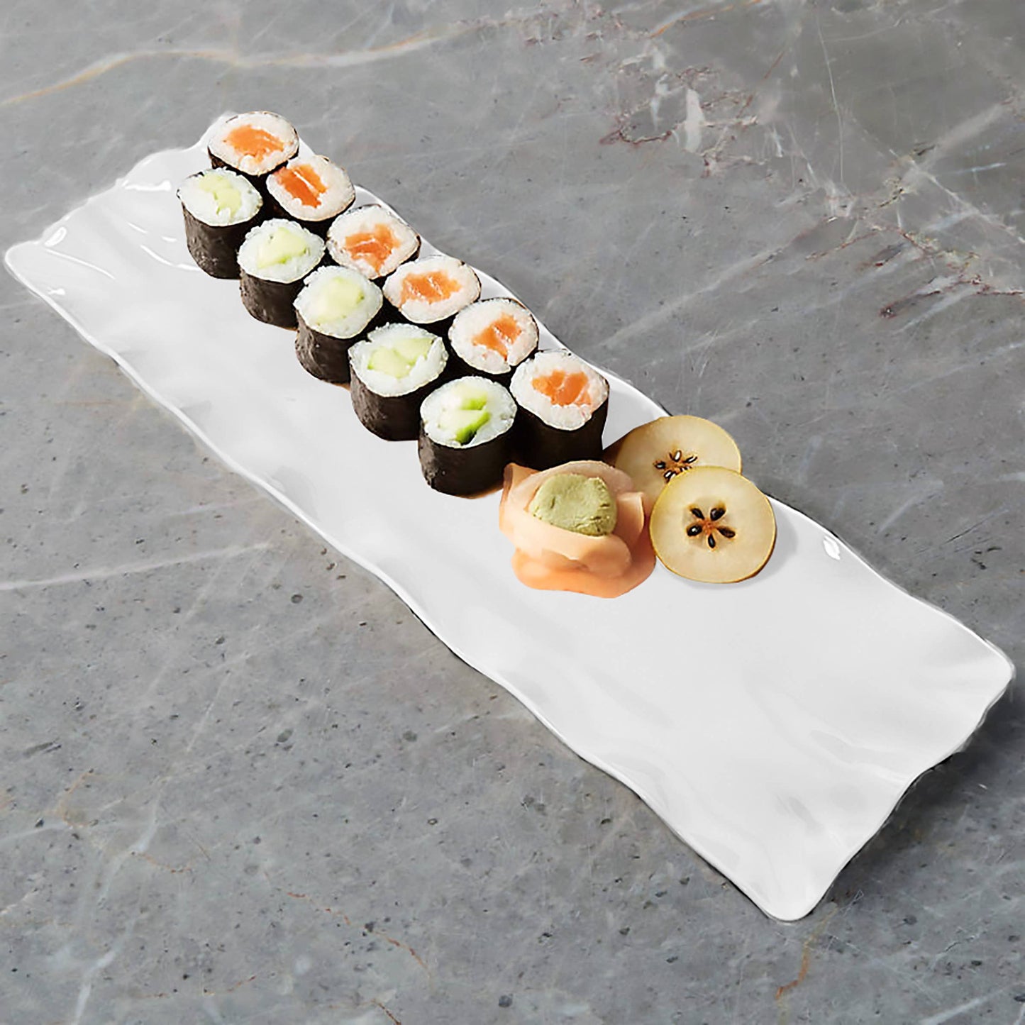 White Melamine Rectangle Tray