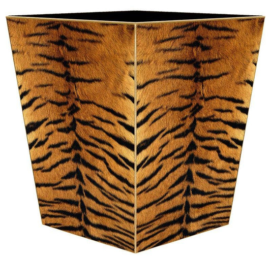 WB2802 - Tiger Stripe Wastepaper basket: Scalloped Top