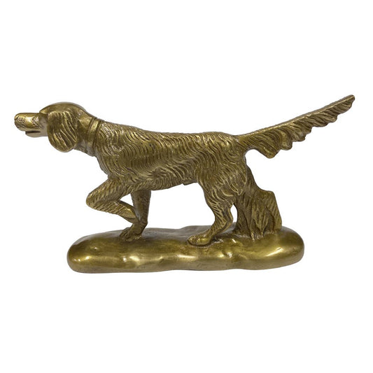 Solid Brass Pointer Dog Paperweight